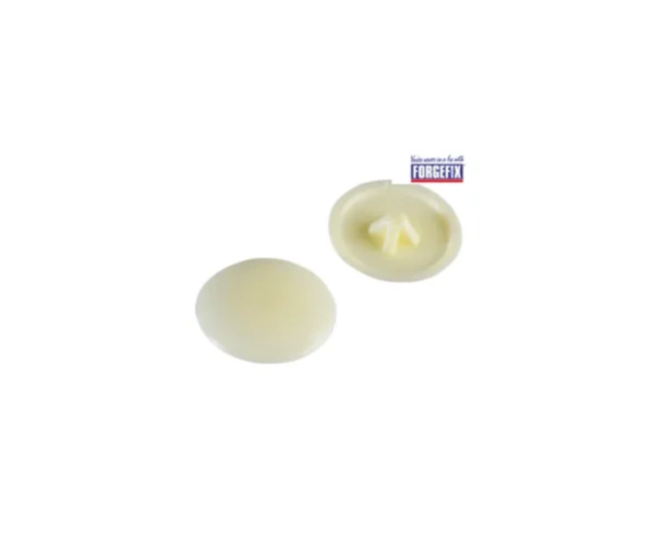 Pozi Compatible Cover Cap Cream No.6-8 Forge Pack 50
