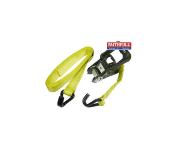 Ratchet Tie-Downs J-Hook 5m x 32mm Breaking Strain 1320kg/daN 2 Piece