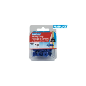 HWHS010 Heavy-Duty Plasterboard Fixings & Screws Pack of 10
