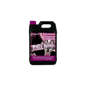 a picture of a 5litre bottle of trolls breath iron contamination fallout remover