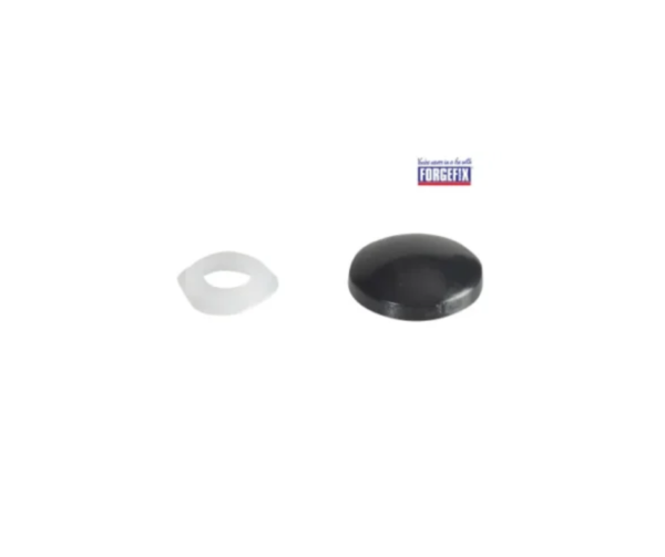Domed Cover Cap Black No. 6-8 Forge Pack 20