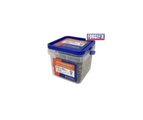 Multi-Purpose Pozi Compatible Screw CSK ST ZYP 5.0 x 60mm Tub 500