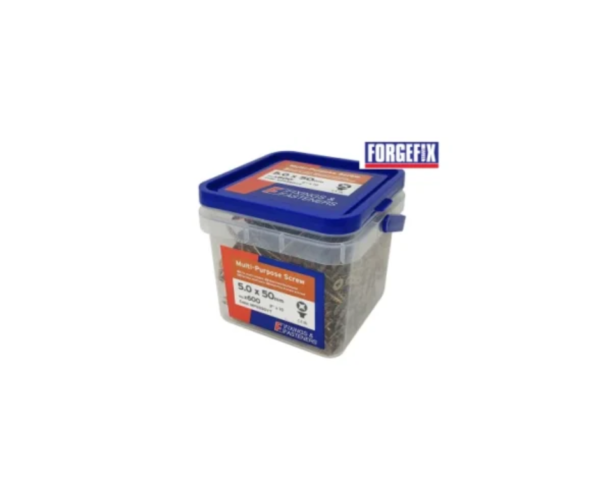 Multi-Purpose Pozi Compatible Screw CSK ST ZYP 5.0 x 50mm Tub 600