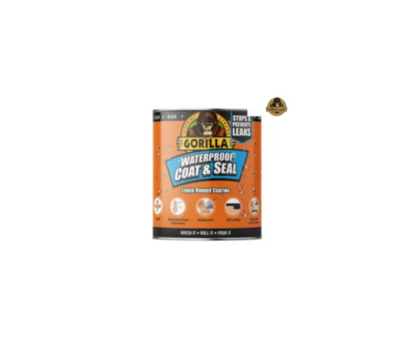 Waterproof Coat & Seal Liquid Rubber Coating Black 946ml