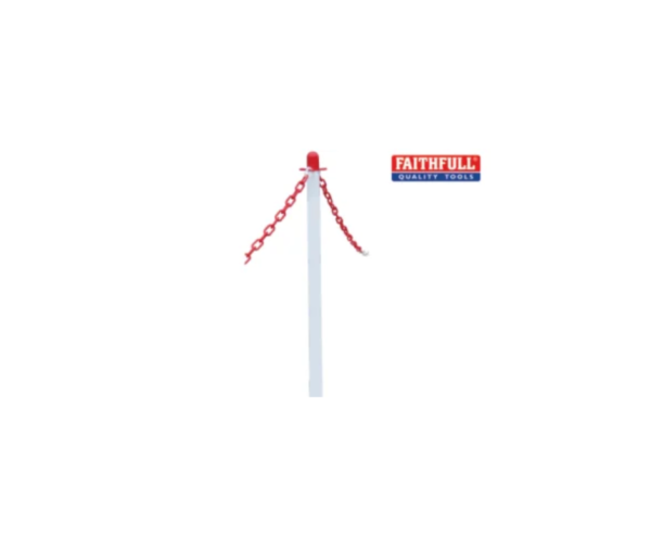 Plastic Post for Chain - White