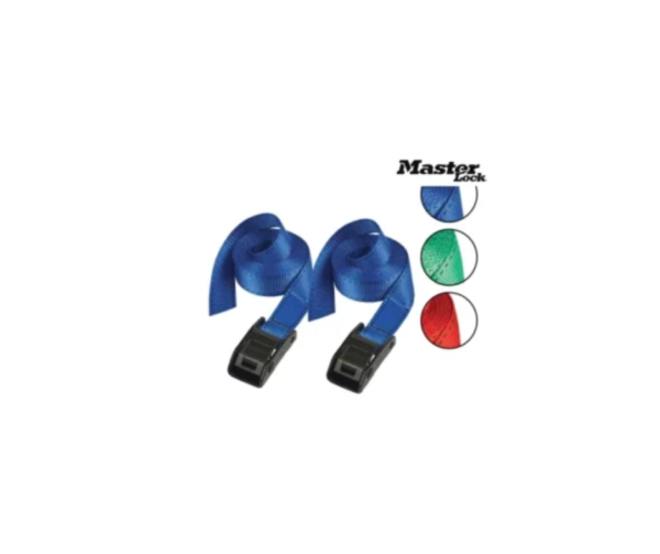 Lashing Strap with Metal Buckle, Coloured 5m 150kg (Pack 2)