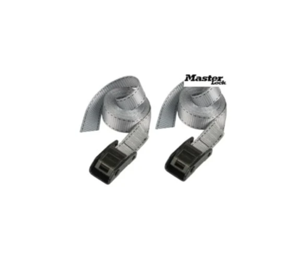 Lashing Strap with Metal Buckle, Grey 2.5m 150kg (Pack 2)