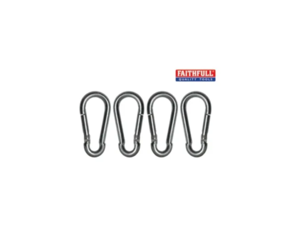 Fire Brigade Snap Hook 6mm Zinc Plated (Pack 4)