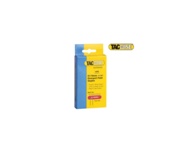91 Narrow Crown Divergent Point Staples 18mm - Electric Tackers (Pack 1000)