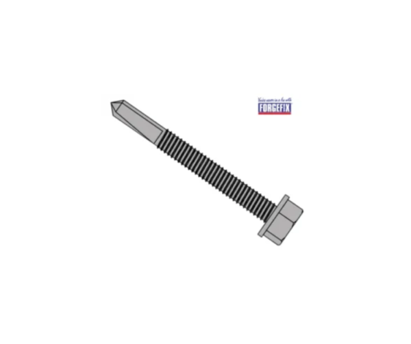 TechFast Roofing Sheet to Steel Hex Screw No.5 Tip 5.5 x 40mm Box 100