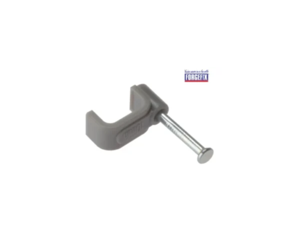Cable Clip Flat Grey 1.00mm Box 100