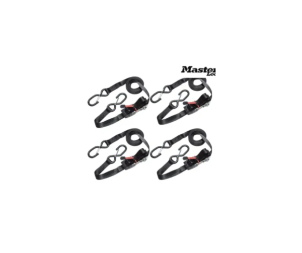 Ratchet Tie-Down S-Hooks 4.25m 4 Piece
