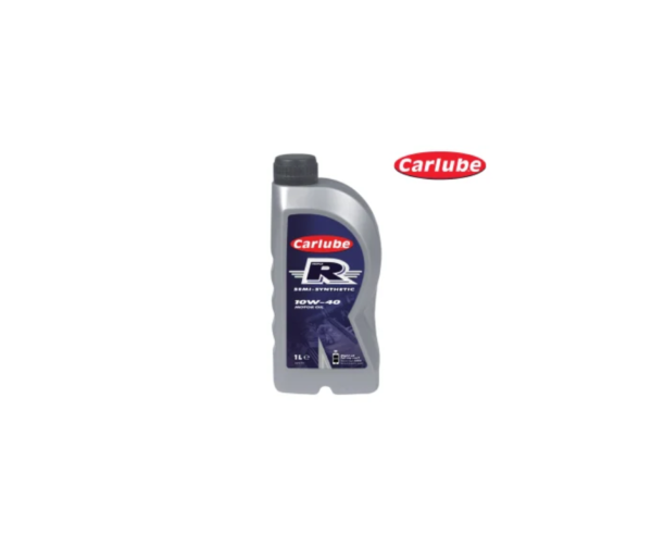 a picture of a 1litre bottle of triple r 10w-40 semi synthetic oil