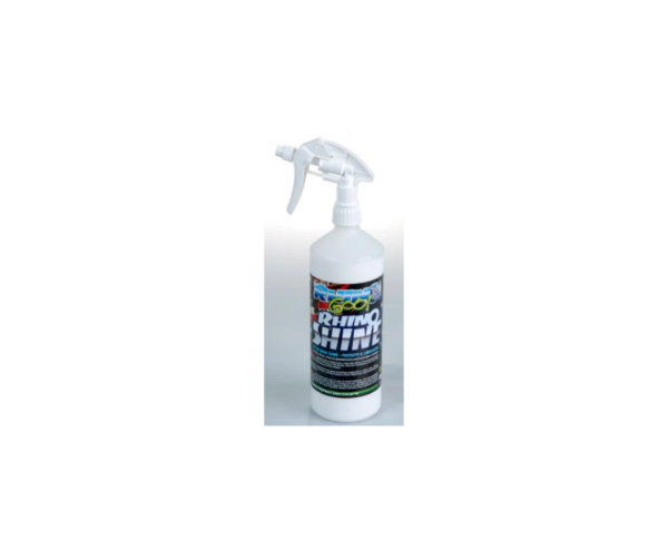 a picture of a one litre bottle of rhino goo rhine shine product