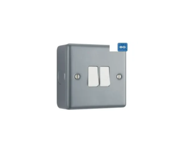 Metal Clad 2-Gang 2-Way Light Switch