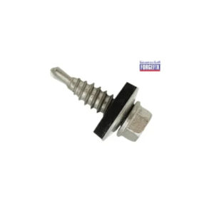 TechFast Self-Drilling Stitching Hex Screw & Washer No.1 Tip 6.3 x 25mm Box 100