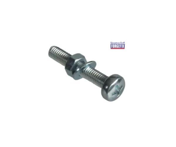 Machine Screw Pozi Compatible Pan Head ZP M5 x 30mm Forge Pack 8