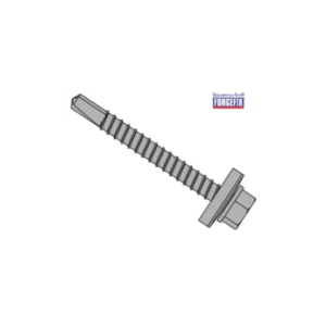 TechFast Roofing Sheet to Steel Hex Screw & Washer No.3 Tip 5.5 x 100mm Box 100