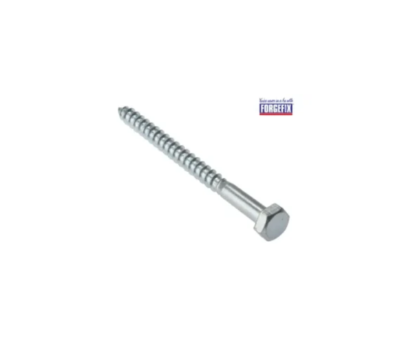 Coach Screw Hexagon Head Single Thread ZP M8 x 60mm Bag 10