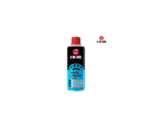 3-IN-ONE White Lithium Spray Grease 400ml