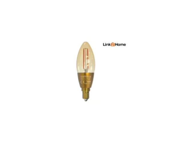 Wi-Fi LED SES (E14) Candle Filament Dimmable Bulb, White 400 lm 4.5W
