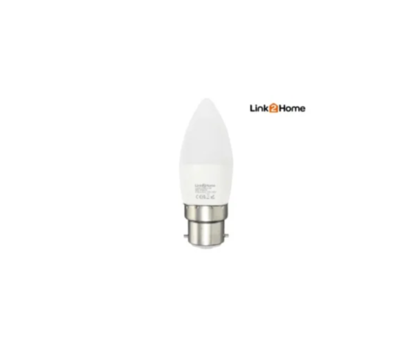 Wi-Fi LED BC (B22) Opal Candle Dimmable Bulb, White + RGB 470 lm 5.5W