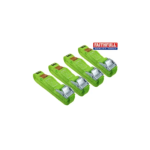 Cam Buckle Tie-Downs 5m x 25mm, 4 Piece
