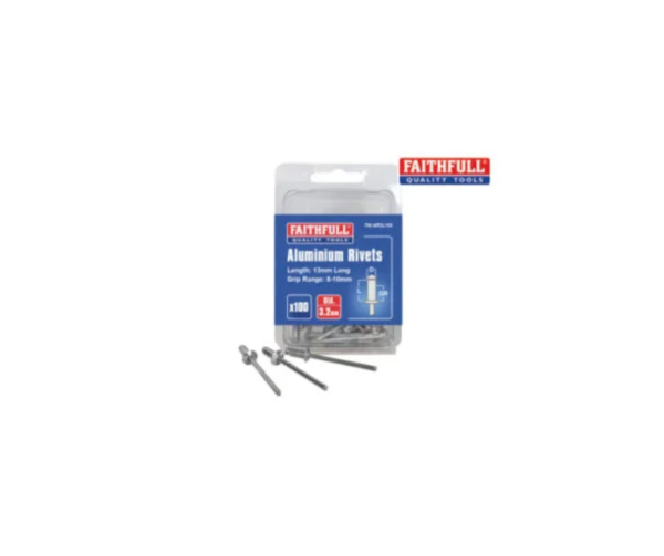 Aluminium Rivets 3.2 x 13mm Long Pre-Pack of 100